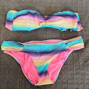 Victoria's Secret Multicolor Rainbow Bikini